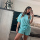 Blue ribbed set