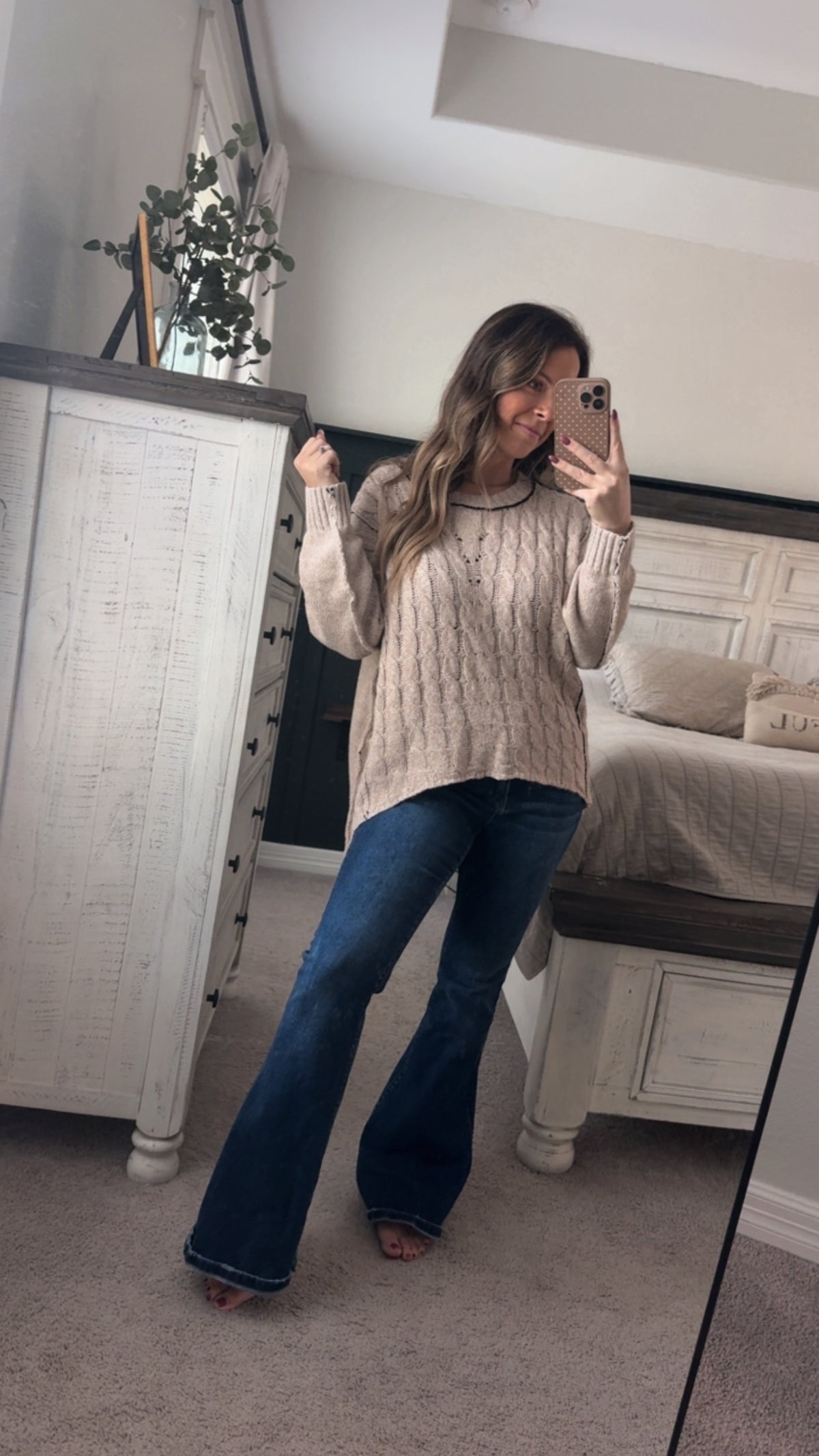 Cable knit sweater