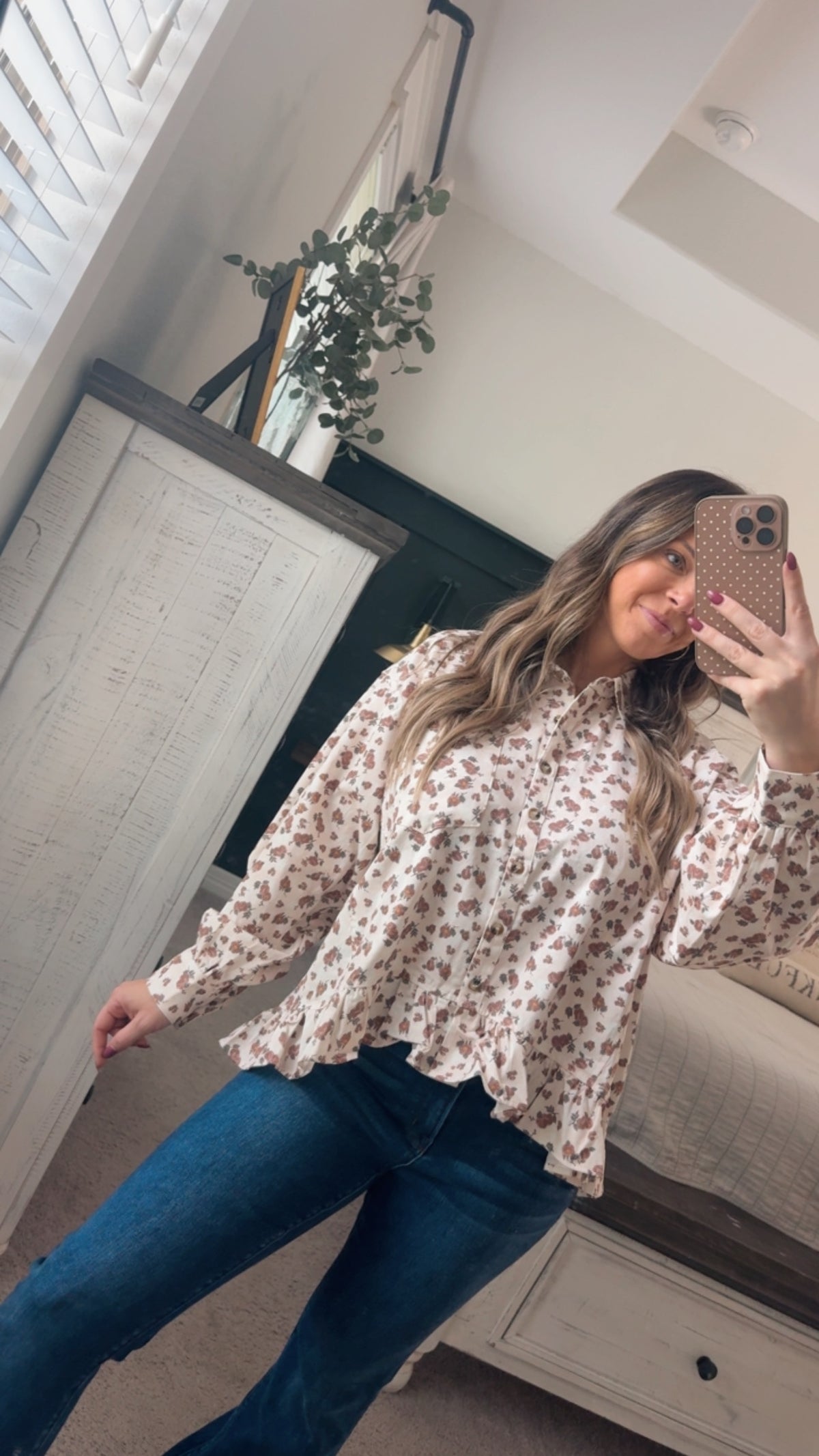 Floral babydoll top
