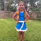 Royal scallop skort set