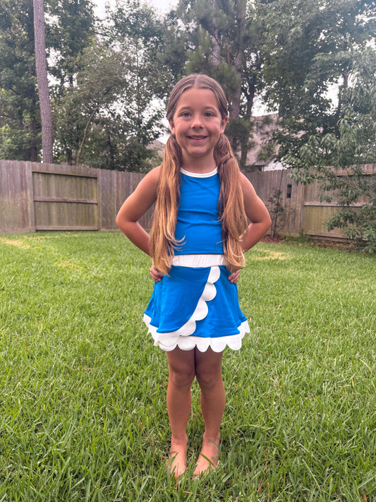 Royal scallop skort set (S1)