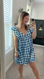 Gingham sweetheart dress