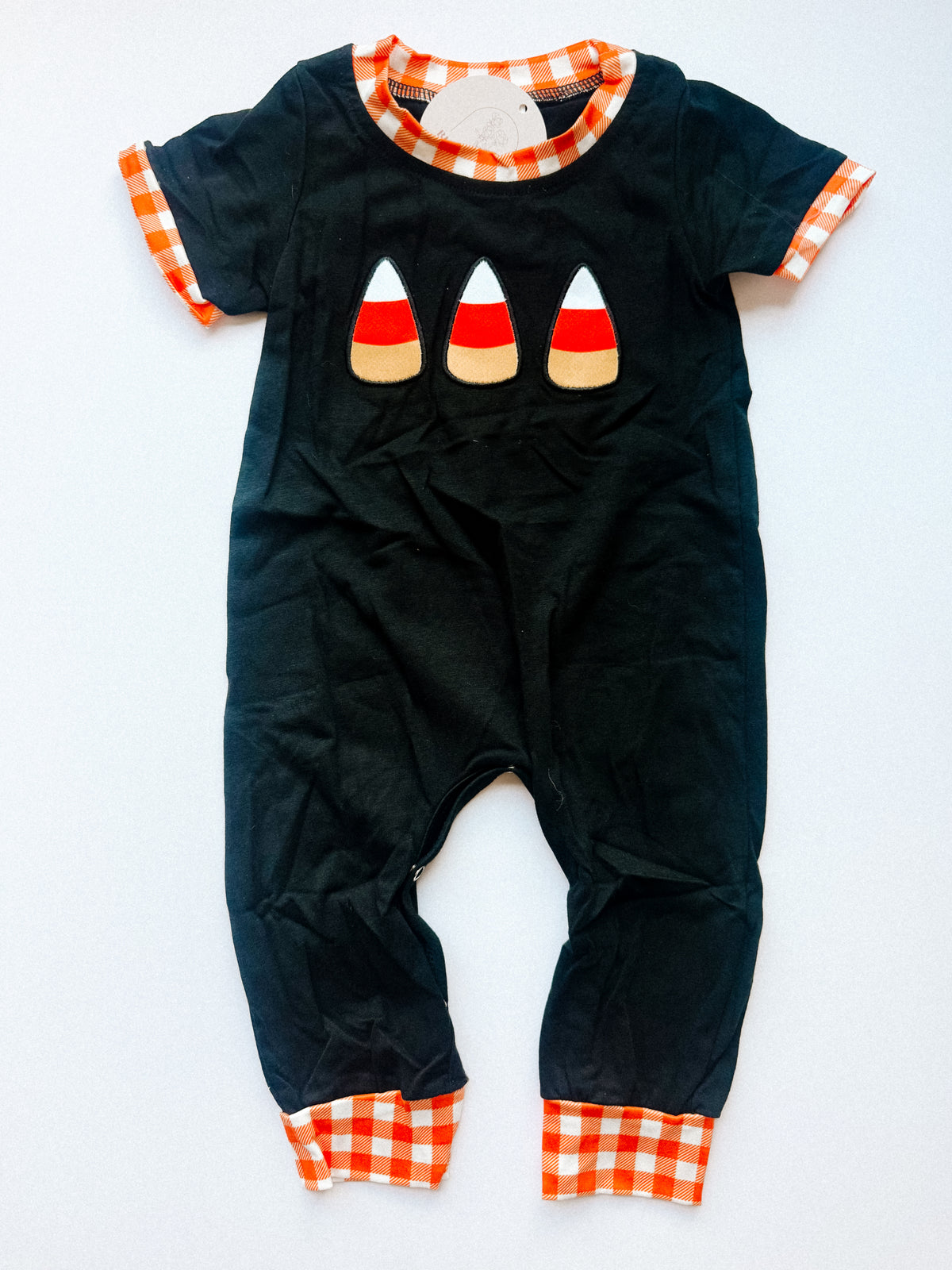 Candy corn romper