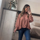 Chestnut plaid peplum