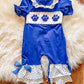 Go big blue ruffle romper