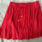 Red ruffled skort