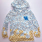 White drip hooded top