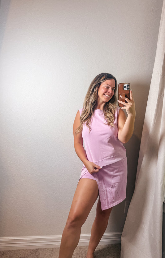 Purple skort set