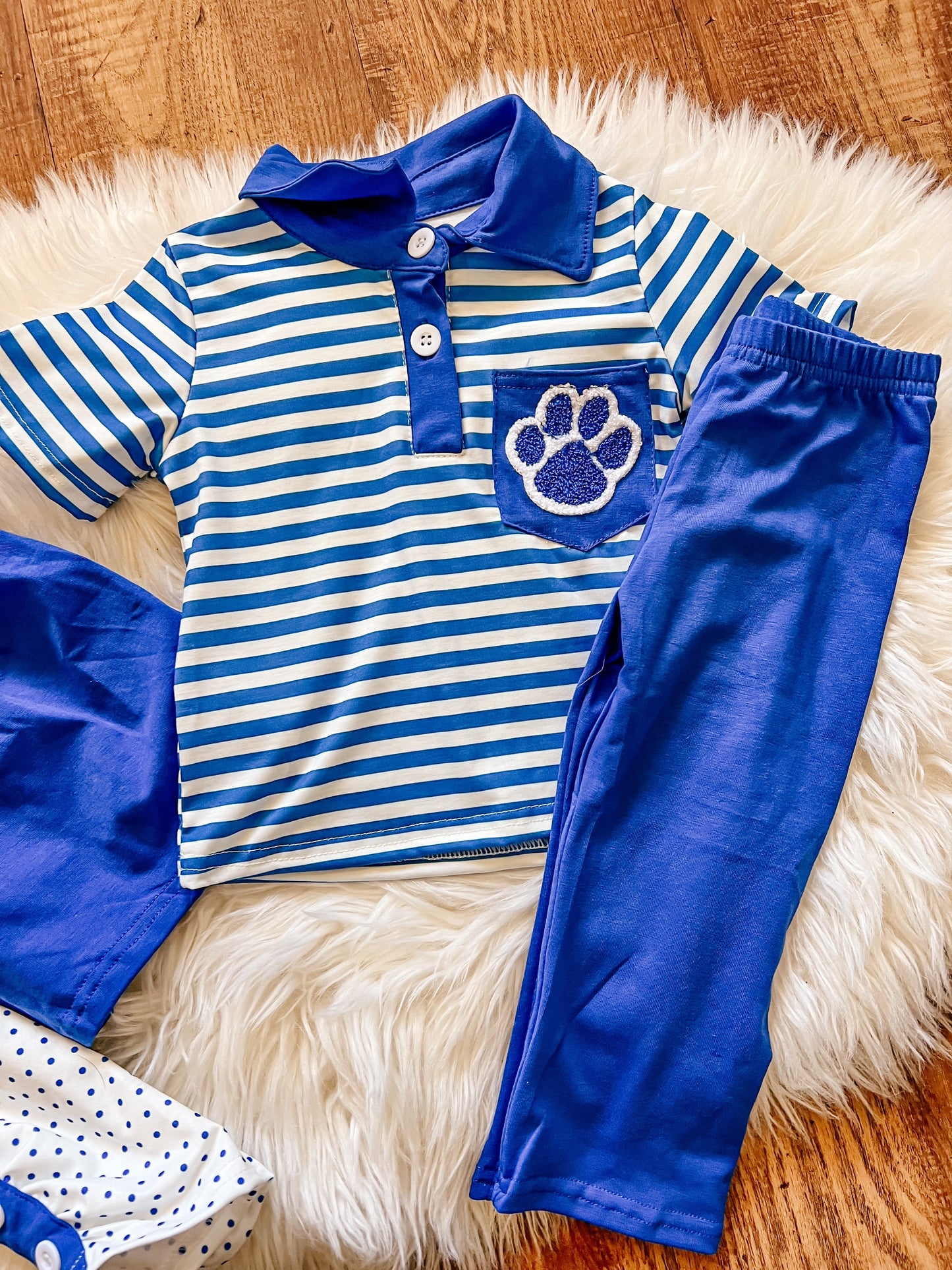 Go big blue pants set
