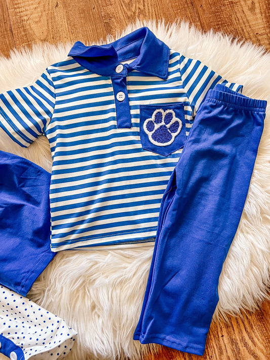 Go big blue pants set