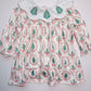 Pink tree embroidery dress
