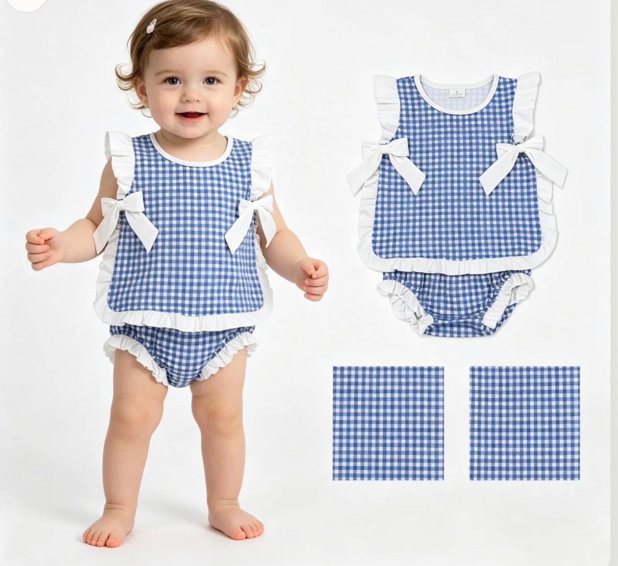 Checkered bummie set *PREORDER closing 6/21*