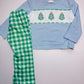 Green tree embroidery set