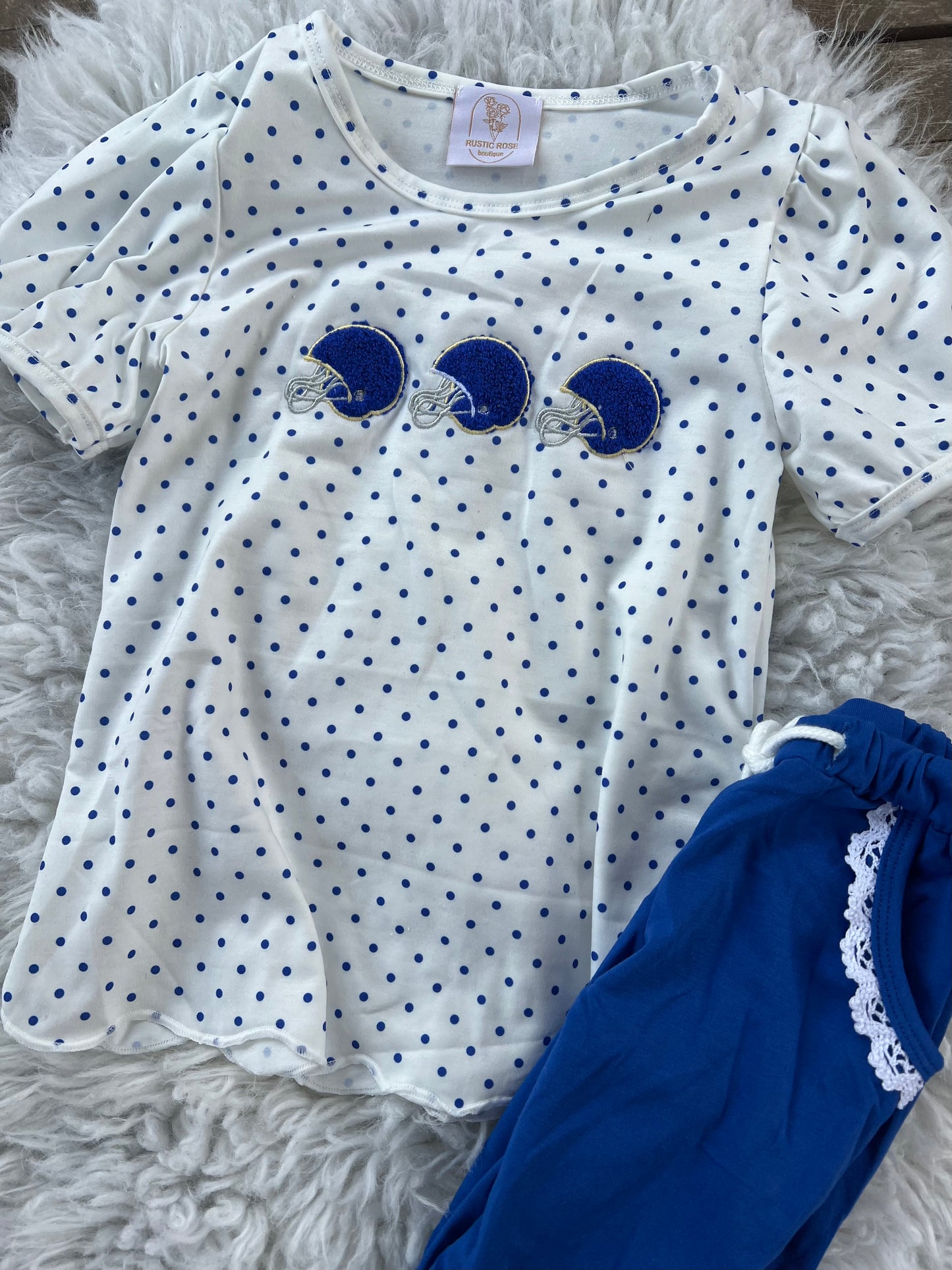 Blue dotted set