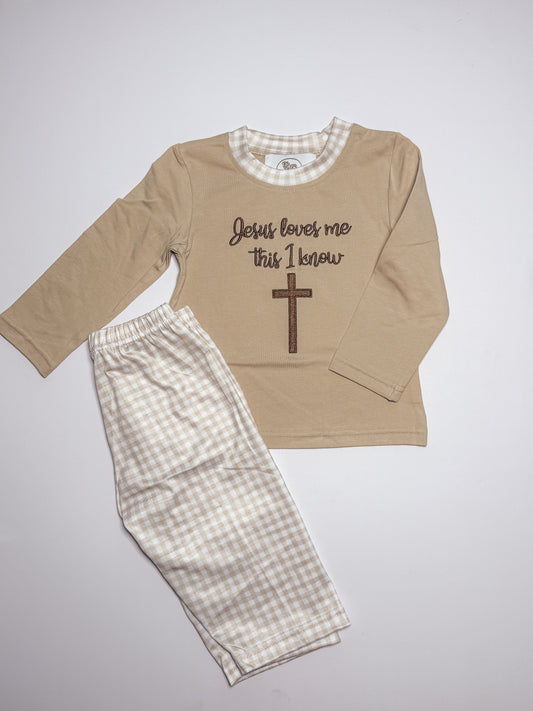 Jesus loves me this I know - pants set