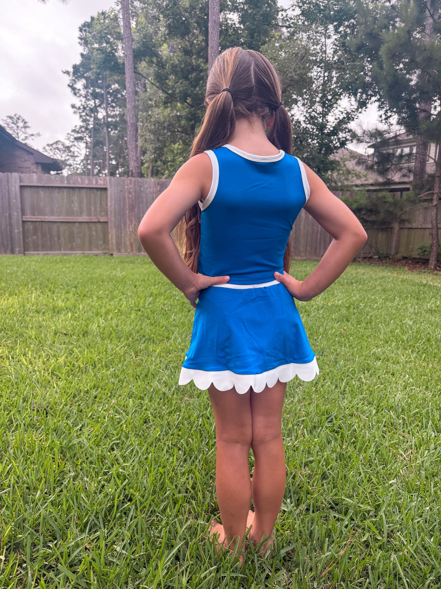 Royal scallop skort set