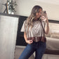 Checked lace top