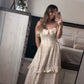 Taupe ruffle dress