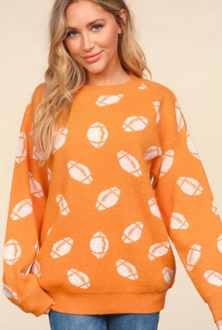 Orange football sweater