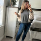 Charcoal colorblock top