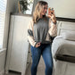 Charcoal colorblock top
