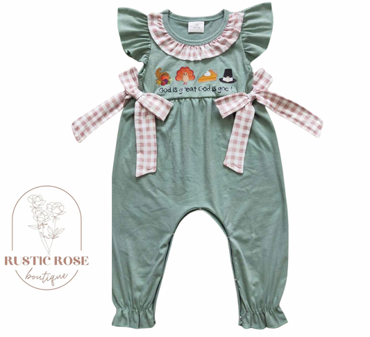 God is good romper *PREORDER - closing 9/27 ETA 3 weeks*