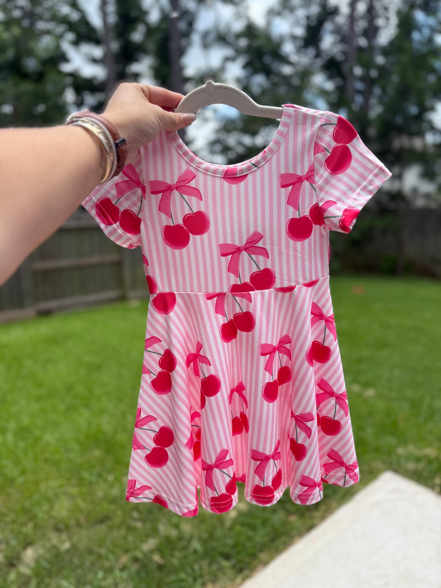Cherry stripe dress