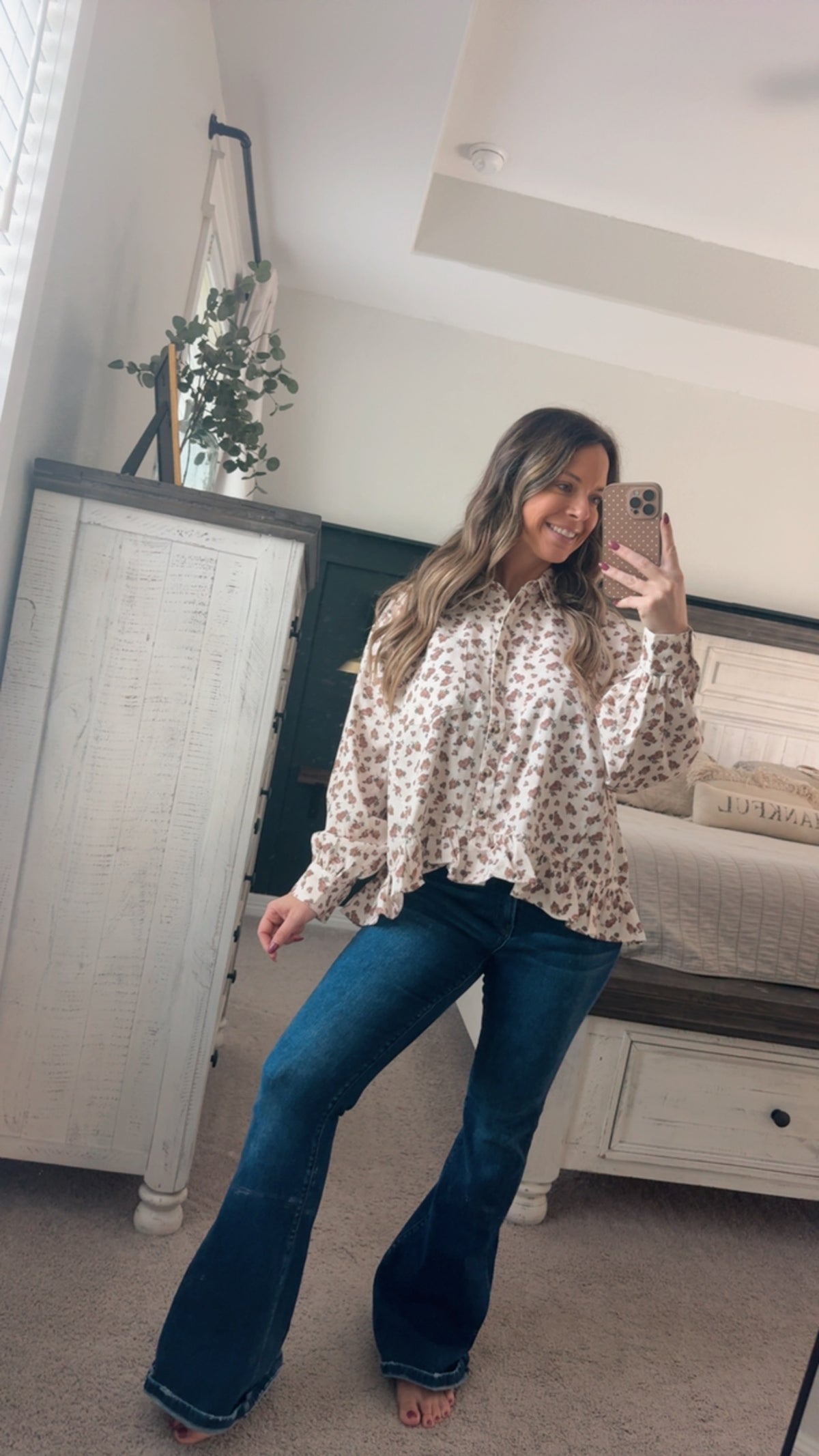 Floral babydoll top