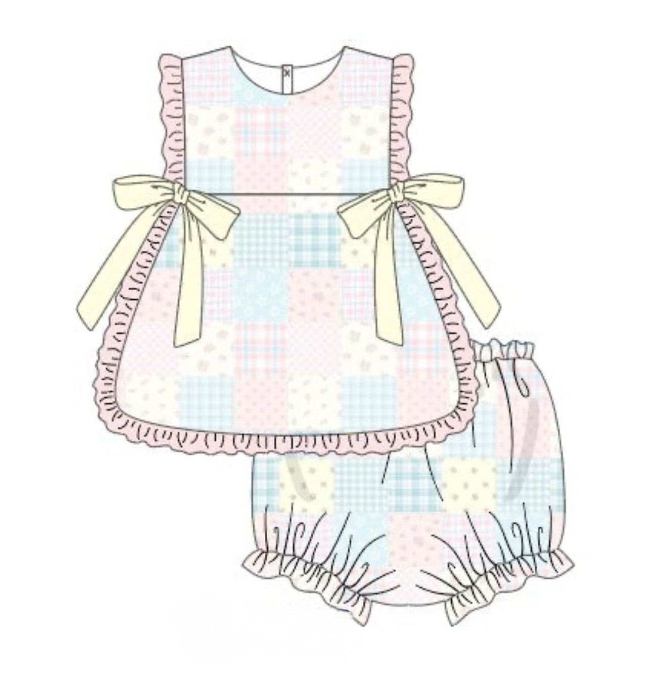 Patchwork bloomer set