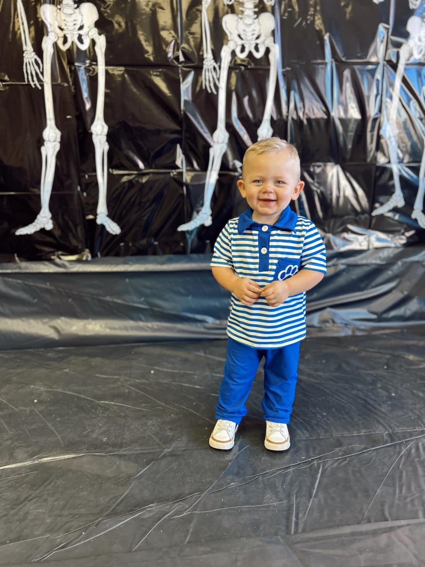 Go big blue pants set