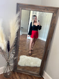 RED crepe skort