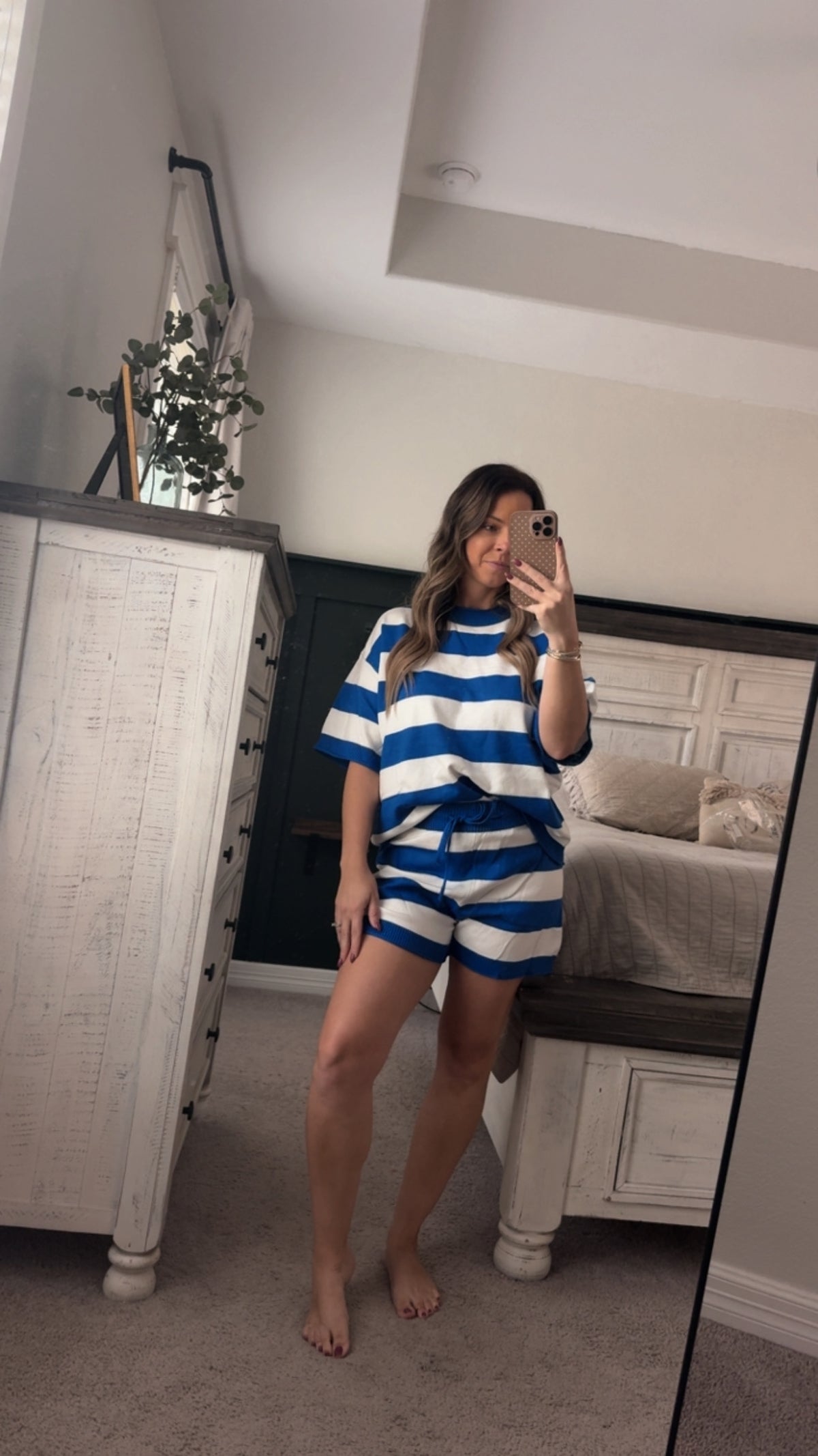 Stripe sweater lounge set