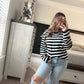 Black stripe sweater