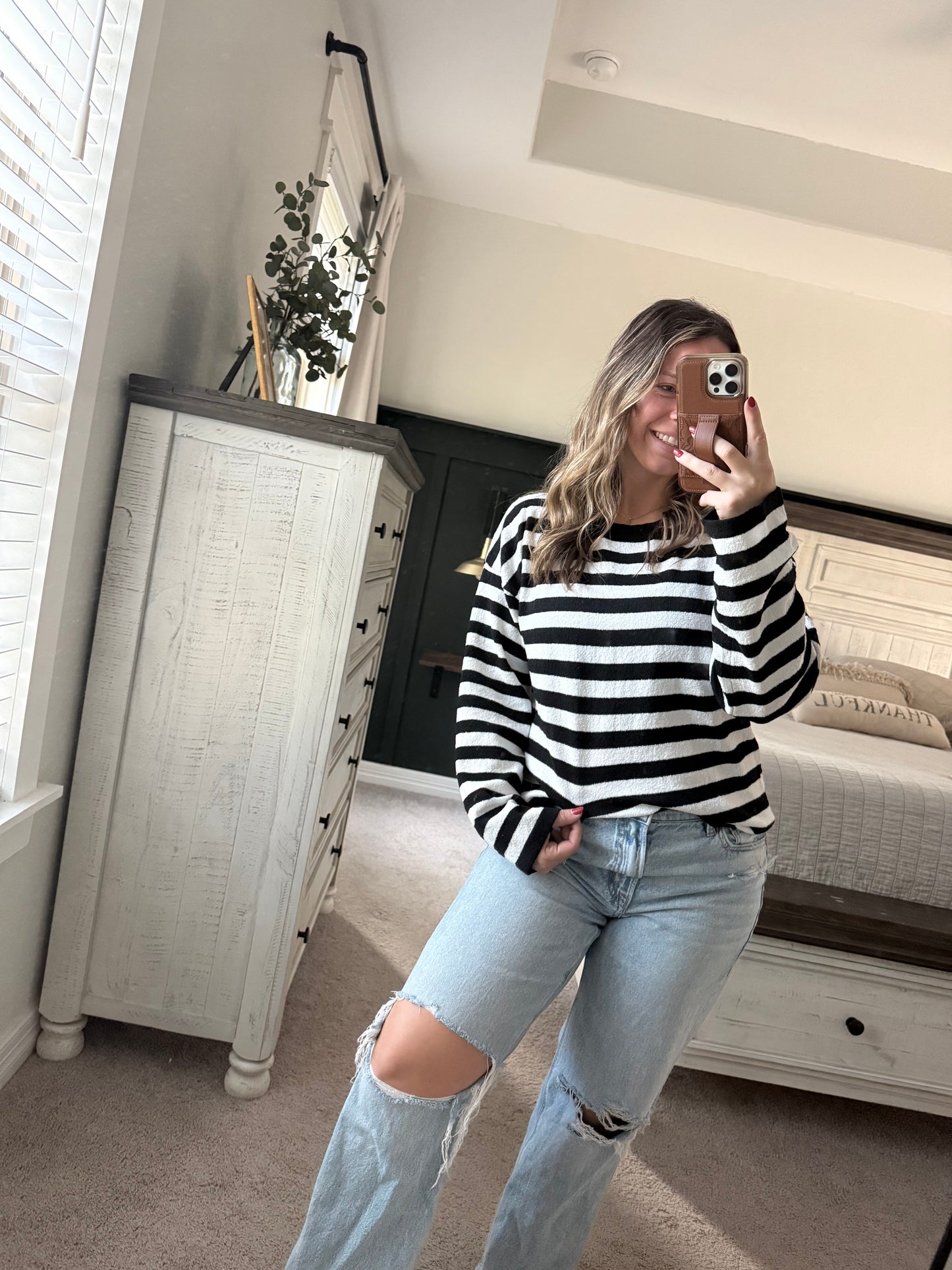 Black stripe sweater