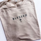 Tan blessed tee