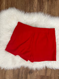 RED crepe skort