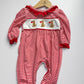 Red puppy romper