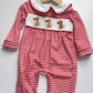 Red puppy romper