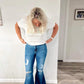 High rise denim bell bottoms