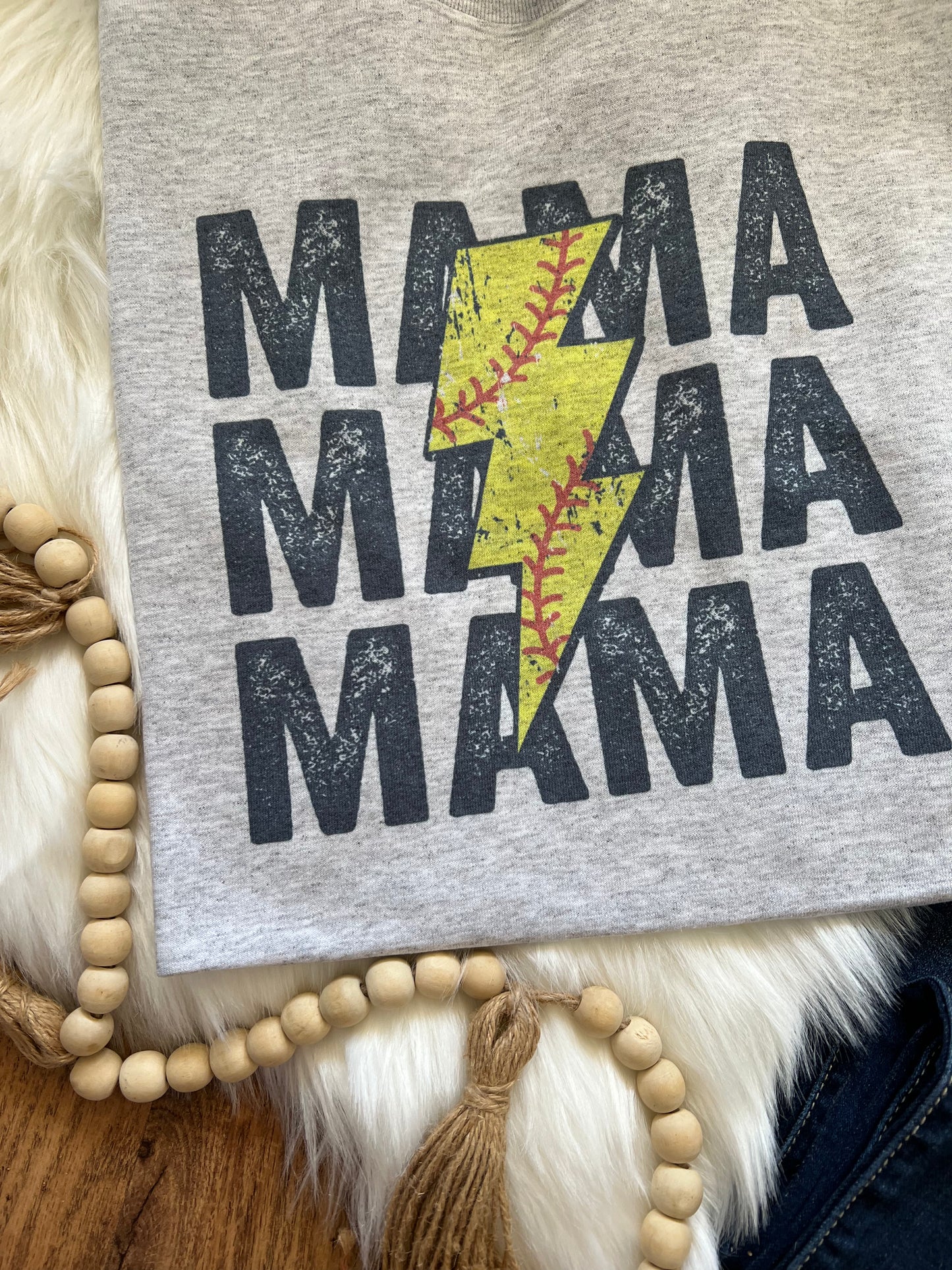 Bolt softball mama tee