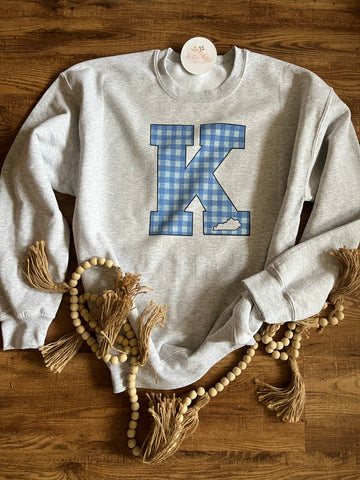 Plaid K sweatshirt