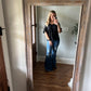 High rise denim bell bottoms